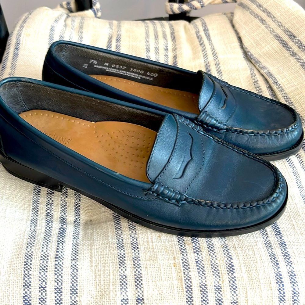 G.H. Bass & Co. Blue Leather Loafers